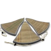 Foldable Bamboo Straw Hat! Ideal Sun Protection Gear For Fishing, Hiking And Outdoor Activities In Summer - 37-47cm - View 3