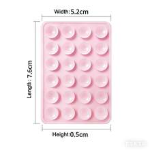 2 piezas Ventosa de silicona antideslizante, Almohadilla de succión de silicona de doble cara, Pegatina antideslizante para teléfono, Almohadilla de succión trasera para batería externa de teléfono - Multicolor - Ver 5