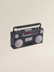 1pc 1:12 Scale Miniature Retro Radio Model, Vintage Cassette Player And Speaker Model, Retro Music Player Decor, Realistic Micro Furniture Suitable For Dollhouse Living Room, Gift For Music Lovers - Multicolor - View 10