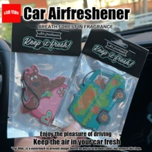 Láminas ambientadoras con diseño de coche de dibujos animados para el espejo retrovisor, ambientador de coche, decoración colgante para el espejo retrovisor, accesorios para el interior del coche, regalo especial para amigos, fragancia de papel de larga duración, sin alcohol, fácil de usar, diseño divertido - SCOOBYDO - Ver 2