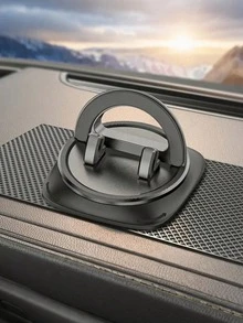 360° Rotating Car Dashboard Phone Holder - Non-Slip Silicone Base With Safety Fixation Bracket Suitable For GPS Navigation - Adjustable Universal Phone Holder Applicable To Dashboard And Center Console, Fits All Smartphones - Instrument Panel Bracket - View 2