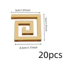 20/100片装，1毫米银色/金色/黑色/镂空亚克力镜面墙贴，适用于DIY家居办公室边缘装饰条、角线、建筑边框 - 彩色 - 查看 13