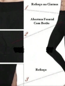 Men's Thermal Flannel Tights With Front Button, Lined, Warm, Footless, Winter - Black - View 3