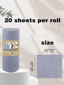 1 Cuộn (20 chiếc) Khăn lau siêu thấm hút tái sử dụng bằng sợi microfiber - Khả năng thấm hút nước cao, 20x20cm, Chống trầy xước, Có thể giặt máy, Khăn đa năng Thích hợp cho gia đình, nhà bếp, phòng ăn, phòng tắm, phòng ngủ, vệ sinh xe hơi, khăn lau bếp, khăn lau phòng tắm, khăn lau bếp lò, khăn lau xe, đồ dùng nhà bếp, đồ dùng phòng tắm, đồ dùng ô tô, đồ dùng vệ sinh, quà tặng cho phụ nữ - Nhiều màu - Xem 10