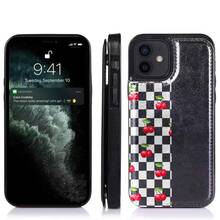 Wavy Checkered Flag Pattern Faux Leather Wallet Case For IPhone 17/16 Pro Max/15/14/13/12/11/ Galaxy Phone Cases|Slim Shockproof TPU With 3 Card Slots|Gift Idea- Replace Your Wallet - 黑色2 - 查看 2