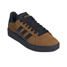 adidas Grand Court Base 00s 舒適百搭 耐磨 低筒 板鞋 男女同款 棕黑色 - 棕黑色 - 查看 4