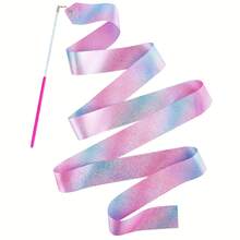 Gymnastics Shiny Ribbon, Suitable For Gymnastics Training, Beginner Shiny Gymnastics Dance Ribbon Twirling Baton - Multicolor - View 5