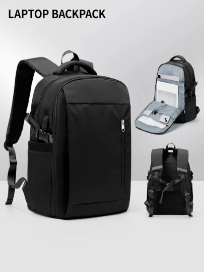 حقيبة ظهر للسفر، حقيبة سفر معتمدة من الخطوط الجوية، حقيبة ظهر عمل مقاومة للماء وخفيفة الوزن، حقيبة عطلة نهاية الأسبوع كبيرة السعة ومتينة، حقيبة ظهر لحمل الكمبيوتر المحمول 15.6 بوصة للنساء، حقيبة ظهر كلاسيكية متينة لحمل الكمبيوتر المحمول 14/15.6 بوصة للعمل والتنقل والسفر، حقيبة ظهر أنيقة ومتينة للطالبات، حقيبة ظهر خفيفة الوزن ومقاومة للماء مع منفذ شحن USB، مناسبة للرجال والنساء