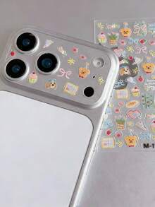 可爱镜头保护膜 1 片装 创意 DIY 镜面保护膜贴纸 适用于 11 Pro/ 12 Pro/13 Pro/14 Pro/15 Pro/16 Pro/17 Pro 手机镜头膜和手机壳 春季礼物 - 彩色 - 查看 2