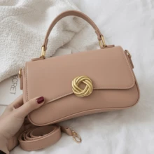 Elegant Structured Women's Handbag With Removable Strap. Made Of Premium Synthetic Leather. - 裸色 - 查看 8