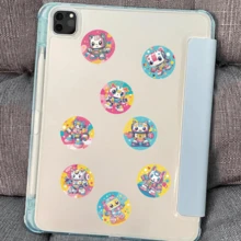 500PCS Mecha Cat Stickers Mini Rainbow Robot Theme Decorative Stickers Pixel Style Cute Mecha Scrapbooking DIY Stickers 1 Inch/2.5cm Stationery Seal Labels - Multicolor - View 4