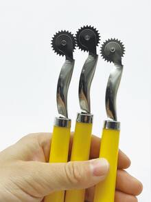 Gelbes Nähmarkierungsrad, ergonomischer Griff mit sanfter Rolle, präzises Werkzeug zum Markieren von Stoffen, langanhaltend Nachverfolgungsrad geeignet für Nähbeginner, Schneider, Stickbegeisterte, verwendbar für Bekleidungsherstellung, Stoffmarkierung, Patchwork, Ledermarkierung, DIY Nähhandwerke - Rundschaft-Anreißrad - Übersicht 10