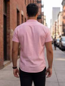 Men Shirts - Baby Pink - View 4