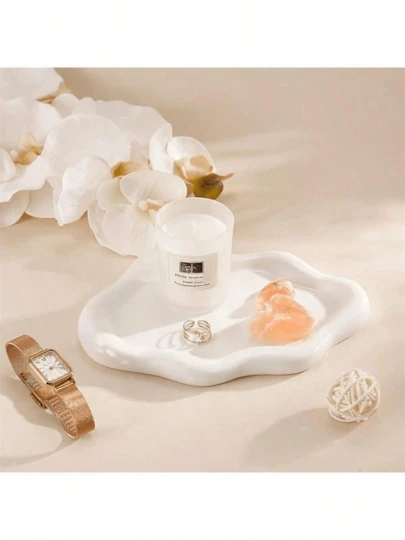 Hộp đựng trang sức hiện đại - Màu trắng/mạ bạc - Giá trưng bày dây chuyền, vòng tay, bông tai thanh lịch - Khay trang điểm bằng nhựa ABS chắc chắn - Quà tặng unisex, sinh nhật, đám cưới, ngày Valentine - Trang trí bàn trang điểm, bàn làm việc, tiệc tùng - Giá đựng trang sức