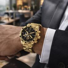 Pallyjane Men's Waterproof Watch, Modern And Elegant, Perfect For A Gift, M13 - M13 Gold Black - View 2