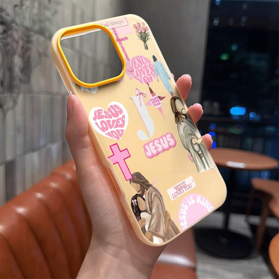 Funda para teléfono: Funda de TPU con diseño de corazón sagrado rosa, con una textura similar a la gelatina que es súper elástica, proporcionando una sensación fresca al usarla, adecuada para los modelos 16 Pro Max, 16, 15 Pro, 14 Plus, 13, 12 Pro. Halloween - Rosa - Ver 1