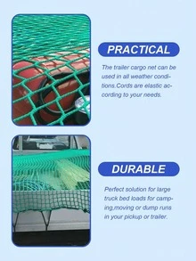 200x300cm Durable Trailer And Truck Cargo Net - Polyethylene UV-Resistant Mesh To Prevent Cargo And Tools From Falling During Transport. Waterproof And Durable, Suitable For Rooftops, Flatbeds And Outdoor Transportation, Trailer Covers, Trailer Cargo Securing Net - Goods Network - View 7
