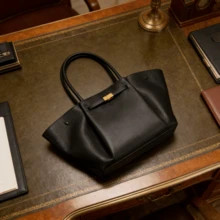 Women's Shopping Bag, Women's Handbag, Women's Backpack, Women's Large Bag, Wing Bag Handbag, Women's Handbag, New York Bag, Handbag, Large-Capacity Tote Bag For Women CF - 黑色皮面 - 查看 4