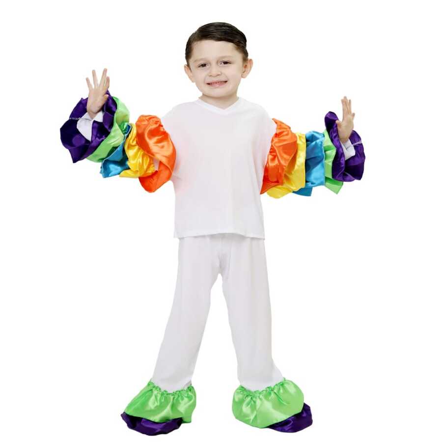 LA CASA ENCANTADA Disfraz de Rumbero Bailarín Brasileño Multicolor Infantil Niño - Blanco - Ver 1