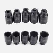 Tapsin Impact Socket Set 1/2-Inch 5PCS Drive Master Deep Impact Driver Socket Set 12 Point Nut Hub Drive Socket 30 32 34 35 36mm Metric - A - View 6