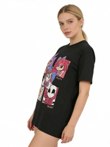 All Seasons Jax Ragatha T Shirt For Men Women The Amazing Cute Digital Circus Pure Cotton T-Shirts Short Sleeve Clothing - màu đen - Xem 4