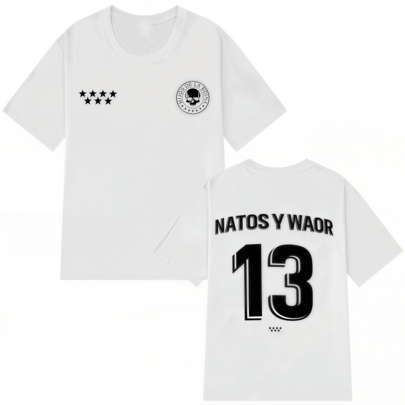Camiseta de rap NATOS WAOR 13 2025 Camiseta retro de moda de hip-hop para hombres y mujeres Impresión de verano 100% algodón puro Camiseta casual Y2k