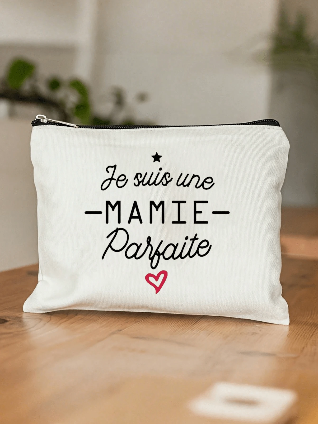 1 pieza Bolsa de cosméticos con estampado "Mejor abuela del mundo", bolsa de almacenamiento esencial para viajes, bolsa de maquillaje, regalo para la abuela, organizador de maquillaje, bolsa de aseo, bolsa de maquillaje, bolsa de lavado, bolsa de viaje, artículos esenciales para vacaciones, regalos para mujeres - Beis - Ver 1