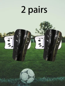 1/2 Pair Children/Teens Professional Football/Cycling Leg Guards, Shin Pads - Black - View 8
