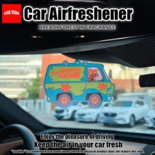Láminas ambientadoras con diseño de coche de dibujos animados para el espejo retrovisor, ambientador de coche, decoración colgante para el espejo retrovisor, accesorios para el interior del coche, regalo especial para amigos, fragancia de papel de larga duración, sin alcohol, fácil de usar, diseño divertido - SCOOBYDO - Ver 5