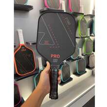 Raquete de Pickleball Toray 16MM Durável de Fibra de Carbono T700 com Núcleo de Favo de Mel, Designs Personalizados, Raquete de Pickleball Popular - Cor Aleatória - Visão 16