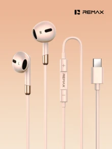 REMAX Cloud-Like Comfortable Wired In-Ear Headphones, 14.2mm Large Driver Unit Delivers Immersive Pure Sound Quality, Tangle-Free Cable, Gold-Plated Plug, Suitable For Gaming And Sports - RM-05A - View 1