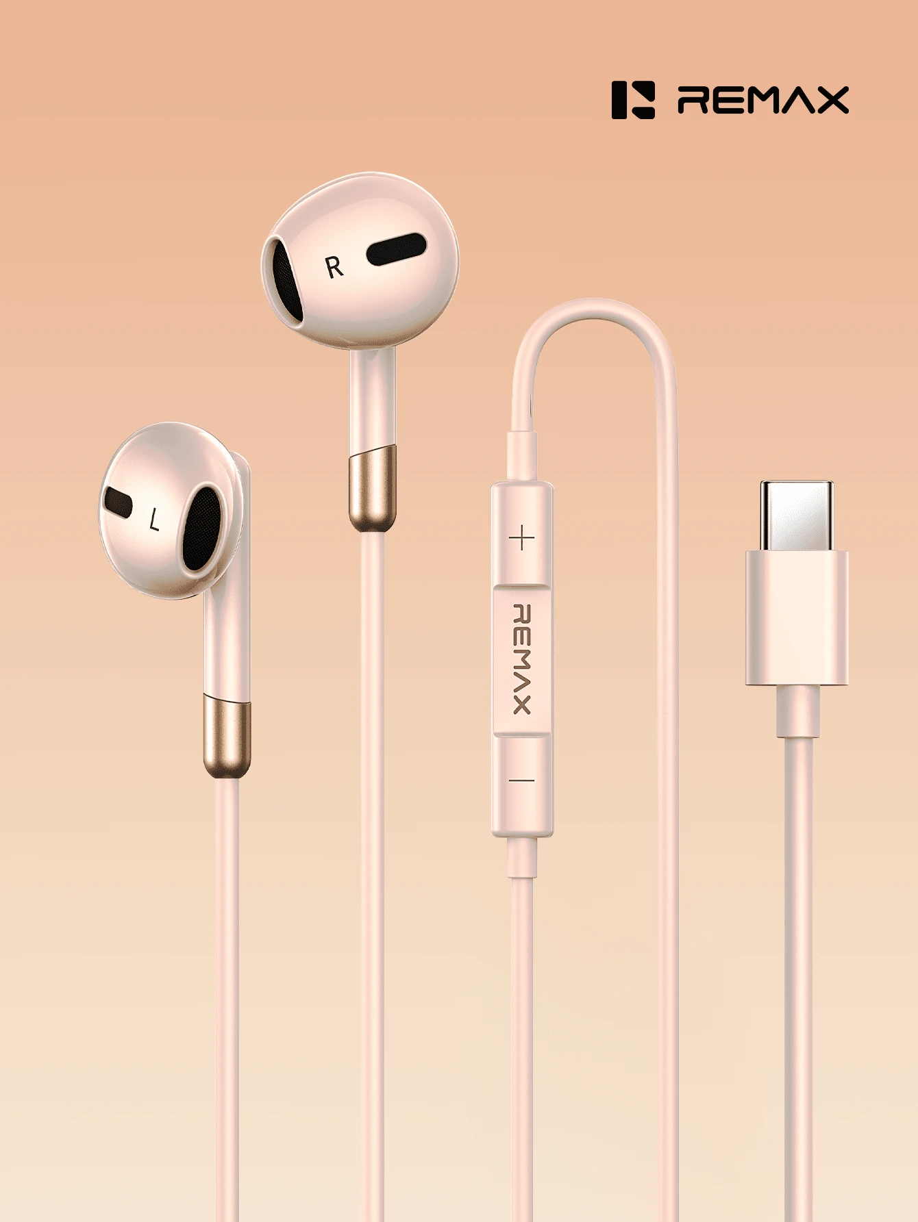 REMAX Cloud-Like Comfortable Wired In-Ear Headphones, 14.2mm Large Driver Unit Delivers Immersive Pure Sound Quality, Tangle-Free Cable, Gold-Plated Plug, Suitable For Gaming And Sports - RM-05A - View 1