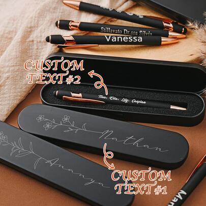 Personalized Graduation Gifts For Teachers & Students - Monogrammed Ballpoint Pen With Custom Name, Elegant Corporate Promotional Pens For Employees & Clients, Engraved Thank You Gift For Business Events, Wedding Favors & Anniversaries