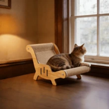 1个剑麻猫抓柱，带猫玩具 - 时尚猫咪家具配件，多层幼猫休息窝，不掉毛宠物必备（二合一设计）猫抓板 - A款 - 查看 5