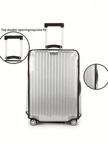 1pc Transparent Luggage Cover, Waterproof Dustproof Travel Suitcase Protector, Thick PVC Anti-Scratch Luggage Cover - Clear - View 15