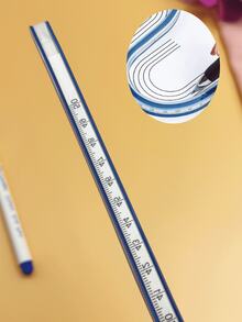 50cm 柔軟可彎曲皮尺，可自由彎曲並精確保持形狀，非常適合測量領口、袖口、腰圍、下擺等曲線區域，公分與英吋雙標記，印刷清晰，耐用，適用於服裝打版、手工藝品、日常測量 - 蛇形軟尺 - 查看 3