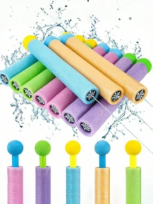 Bộ 8/6/3/1 món đồ chơi súng phun nước bọt Super Soaker tay cầm nhựa, thích hợp cho hồ bơi ngoài trời mùa hè, sân sau, bãi biển, tiệc tùng kiểu Hawaii - Màu ngẫu nhiên 1/6/8 - Nhiều màu - Xem 4