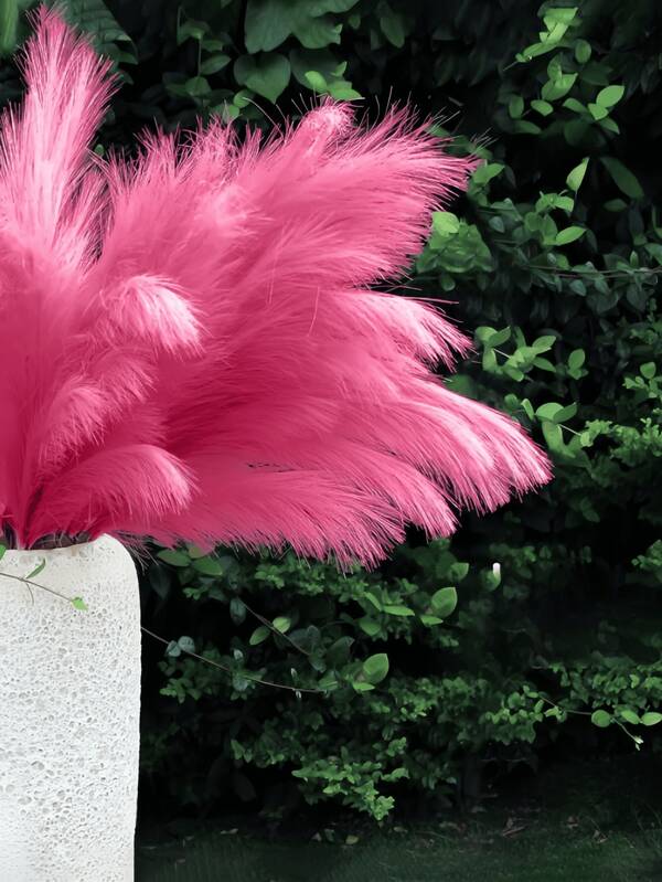 10pcs/20pcs - Artificial Cattail Reeds, Rose Color, Boho Style Decorative Fake Pampas Grass, Tall And Fluffy Artificial Flowers, Suitable For Vase Filler, Farmhouse Decor, Kitchen, Room Decor, Wedding Party, Valentine's Day, Gift, Autumn Decor, Artificial Plants