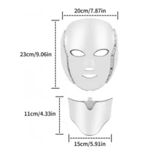 Mascarilla facial LED de 7 colores, mascarilla facial de luz roja, herramientas para el cuidado facial, apta para todo tipo de piel. Herramientas para el cuidado diario de la piel. - Multicolor - Ver 4