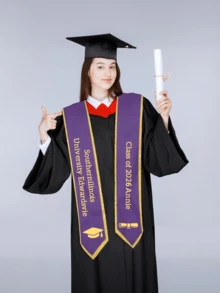 Customized Graduation Sash Personalize Ribbon Image And Text Graduation Honor With Photo And Name Honor Sash Decoration Graduation Gift - Multicolor - View 2