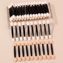 100pcs/50pcs Makeup Sponge Eyeshadow Brushes Set, Eyeshadow Brushes, Makeup Brushes, Dual-Ended Soft Sponge Eyeshadow Mini Makeup Tools, Valentine's Day, Travel Essential, Girls Favorite - Multicolor - View 4