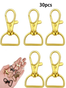 5/10/20/30/45/60Pcs Swivel Clasps Keychain Hooks D Ring Clips Lanyard Hardware For Keychain Making Lanyard Wallet DIY Craft Supplies - Keychain - View 25
