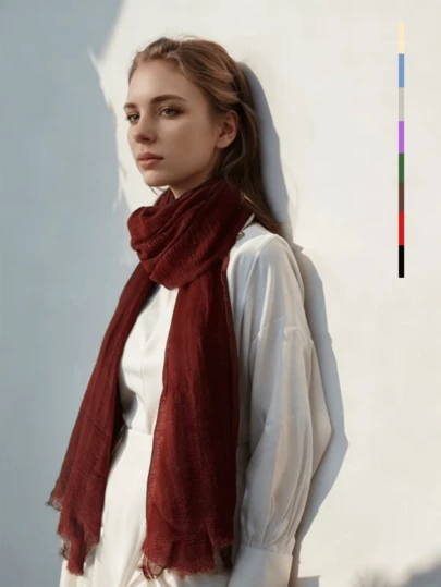Solid Color Soft Long Scarf Warm Cashmere Feel Hijab Shawl Wrap For Women.1. Soft And Skin-Friendly Fabric, Comfortable For All-Day Wear. 2. Lightweight And Warm, Suitable For Daily And Outdoor Use. 3. Simple Solid Color Design, Easy To Match With Any Abaya Or Casual Wear. 4. Can Be Used As Hijab, Shawl, Headscarf And Neck Scarf, Multi-Purpose. 5. Perfect For Daily Life, Travel, Work And Religious Occasions.