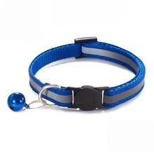 1 pieza/2 piezas Collar reflectante para gato con campana - Collar de nailon ajustable para mascotas, visible por la noche (El producto en sí no brilla, la tira reflectante reflejará la luz cuando se exponga a una fuente de luz por la noche) - Multicolor - Ver 5