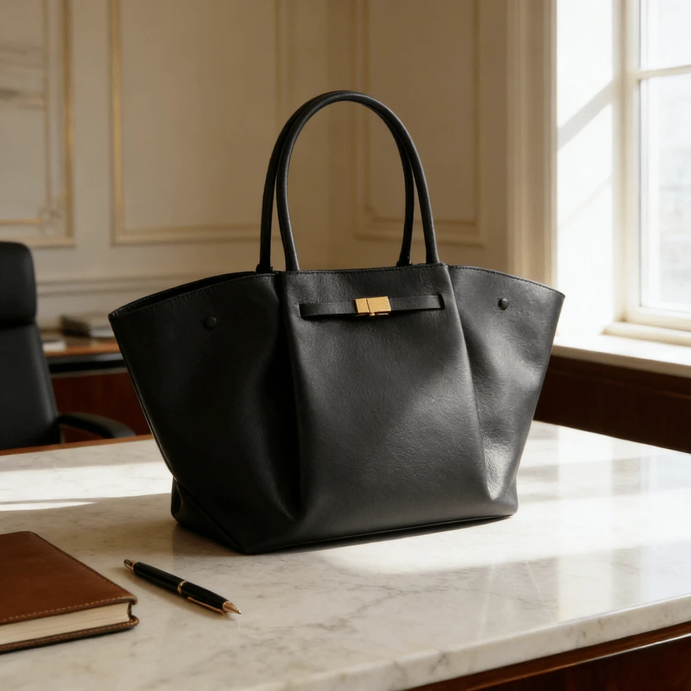 Women's Shopping Bag, Women's Handbag, Women's Backpack, Women's Large Bag, Wing Bag Handbag, Women's Handbag, New York Bag, Handbag, Large-Capacity Tote Bag For Women CF - 黑色皮面 - 查看 1