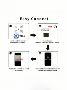 1pc/2pcs Wireless Home Security Camera, Mini WiFi Camera, HD Smart Camera, Outdoor Sports Camera, 1pc/2pcs Portable Camera With Built-In AP/WiFi Hotspot, 145° Wide Angle, Motion Detection Alarm, 360° Rotatable Bracket, Diamond-Shaped Design, Android/IOS APP Control, 150mAh Battery For 30-40 Mins Continuous Recording, 5m² Audio Range, TF Card Storage, 720P HD Resolution, Perfect Gift For Christmas And New Year - Multicolor - View 7