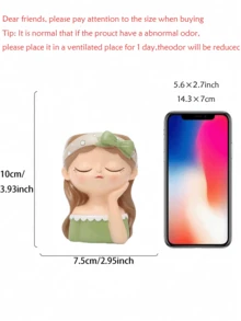 这款充满奇思妙想的树脂女孩花盆，造型可爱，卡通人物灰发，系着黄色蝴蝶结，并饰有手绘细节。花盆采用耐用树脂材质，表面经防风雨处理，是阳台花园、露台置物架、户外庭院装饰、花园必备品、童话般户外点缀和独特花园装饰的理想之选。它非常适合种植小型多年生植物、多肉植物或人造绿植，为您的户外生活空间增添一抹俏皮、神奇和迷人的气息。 - A - 查看 7