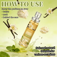 [Element Girl 香氛 | 香草牛奶身体喷雾] 20ml 无酒精女士香水，甜美清新，持久留香，优雅柔和的香气，营造自然淡雅的芬芳，适合约会、外出、通勤、生日及情人节礼物 - 香草奶油口味 - 查看 3