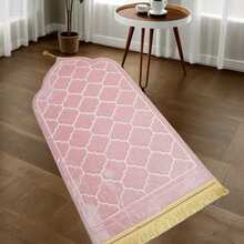 Tapete de oração de esponja espessa para o Ramadã, tapete de oração curto e macio com padrão em relevo, adequado para homens e mulheres, tamanho 65 x 115 cm, tapete de oração decorativo com franjas, tapete de oração decorado com franjas de designer, para bênçãos, decoração de Eid, decoração de festivais, decoração de mesquita, tapete de oração para presente, tapete de oração islâmico, tapete de oração macio, tapete de oração Raschel, adequado para Eid, viagens, Ramadã, oração e outras ocasiões. - Multicolorido - Ver 2