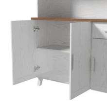 Förvaringsskåp - Brun, Vit, Trä - Visa 11